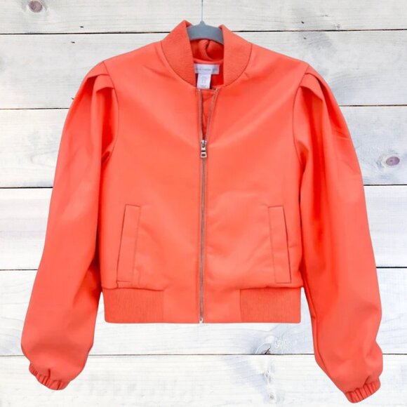 House of Harlow 1960 Jackets & Blazers - NWT - House of Harlow 1960 Coral Soft Leather Bomber Jacket - Size Medium